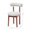 Baxton Studio Edric Japandi Light Grey Boucle Fabric and Walnut Brown Finished Wood 2-Piece Dining Chair Set 241-2PC-13428-ZORO - alternate 5